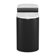 Pemberly Row Contemporary Side Table Set (2-Piece) White & Black