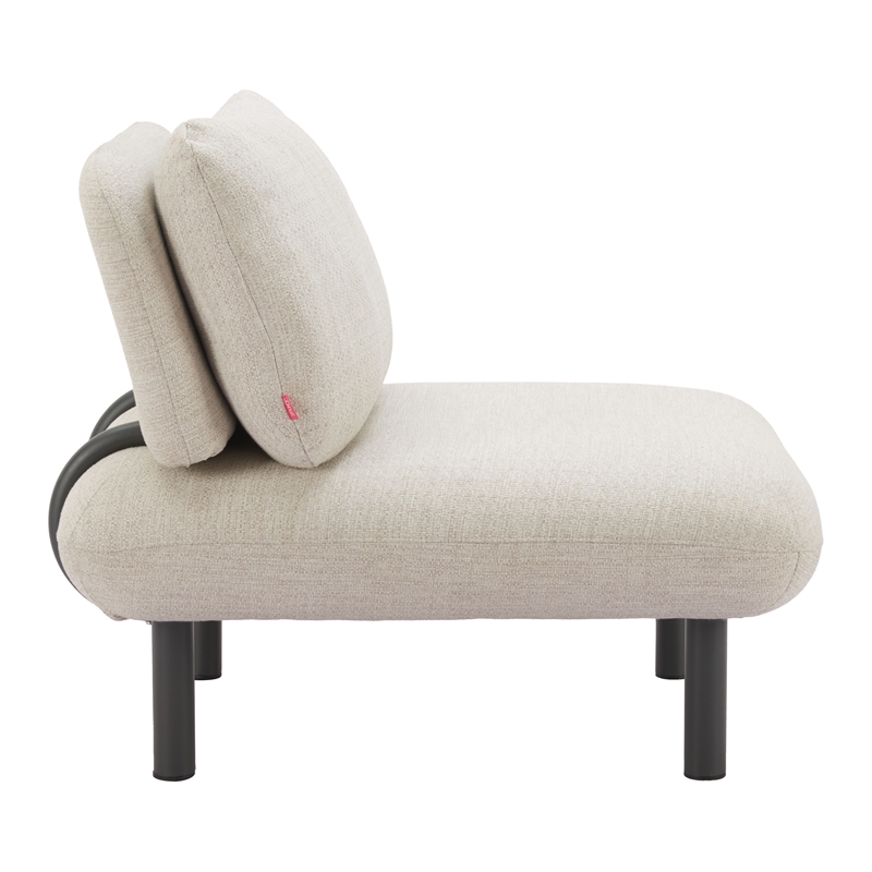 Pemberly Row Modern / Contemporary Aluminum Accent Chair Beige
