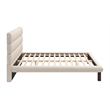 Pemberly Row Modern / Contemporary Solid Wood King Bed Beige