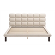 Pemberly Row Modern / Contemporary Solid Wood King Bed Beige