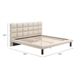 Pemberly Row Modern / Contemporary Solid Wood King Bed Beige