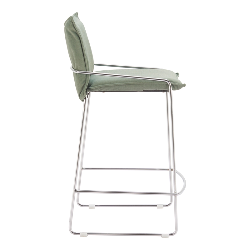 Pemberly Row Contemporary Engineered Wood Counter Stool Green