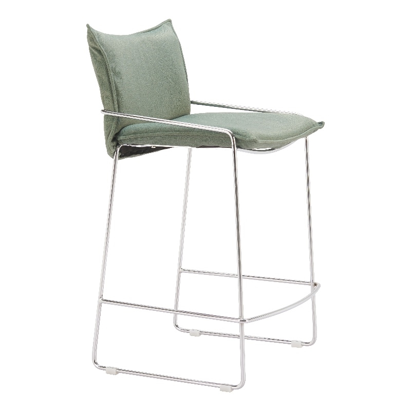 Pemberly Row Contemporary Engineered Wood Counter Stool Green