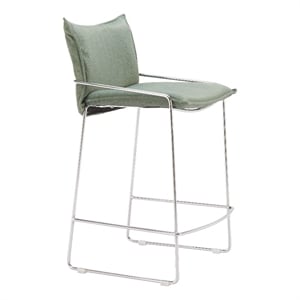 Pemberly Row Contemporary Engineered Wood Counter Stool Green