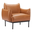 Pemberly Row Contemporary Engineered Wood Accent Chair Brown