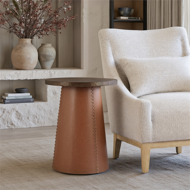Pemberly Row Modern / Contemporary Engineered Wood Side Table Brown