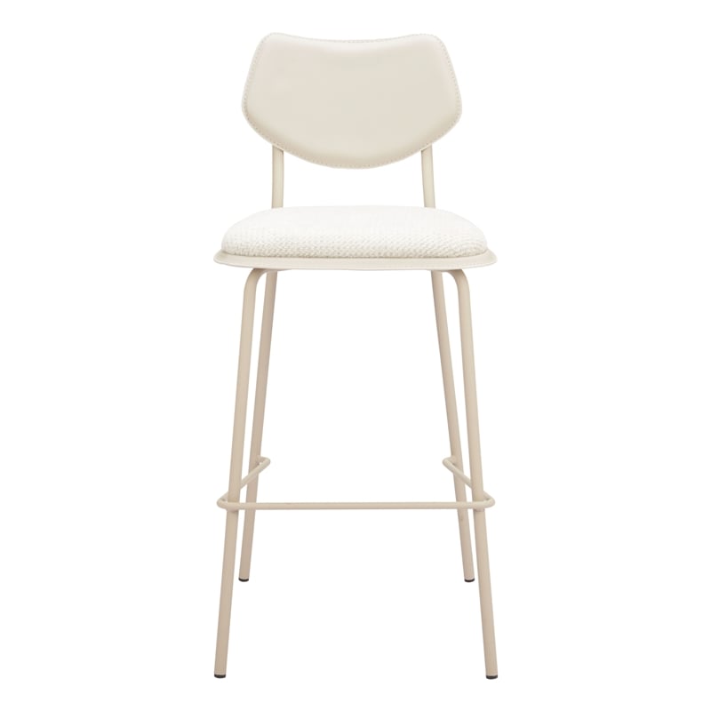 Pemberly Row Contemporary Engineered Wood Barstool (Set of 4) Light Gray