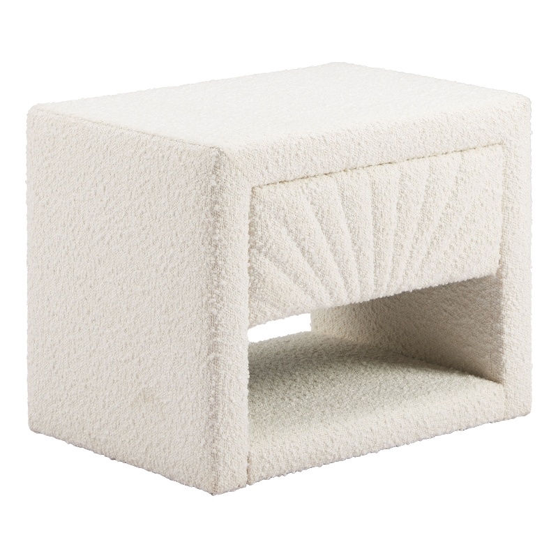 Pemberly Row Modern / Contemporary Engineered Wood Nightstand Ivory