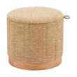 Pemberly Row Contemporary Engineered Wood Fije Storage Ottoman Oat Yellow