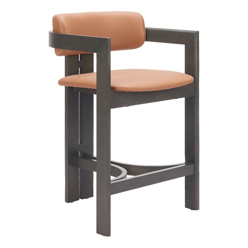 Pemberly Row Modern / Contemporary Wood Counter Stool Brown Finish