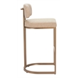 Pemberly Row Contemporary Engineered Wood Barstool (Set of 2) Beige