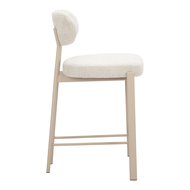 Pemberly Row Contemporary Counter Stool (Set of 2) Light Gray