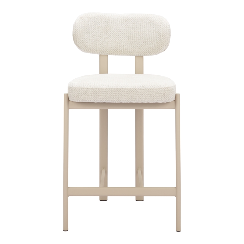Pemberly Row Contemporary Counter Stool (Set of 2) Light Gray