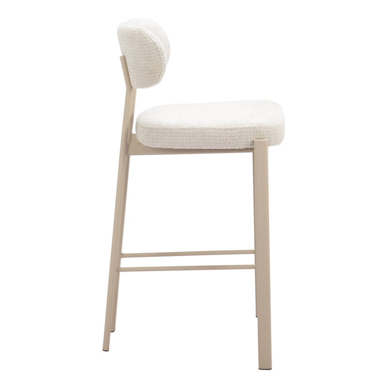 Pemberly Row Contemporary Engineered Wood Barstool (Set of 2) Light Gray