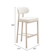 Pemberly Row Contemporary Engineered Wood Barstool (Set of 2) Light Gray