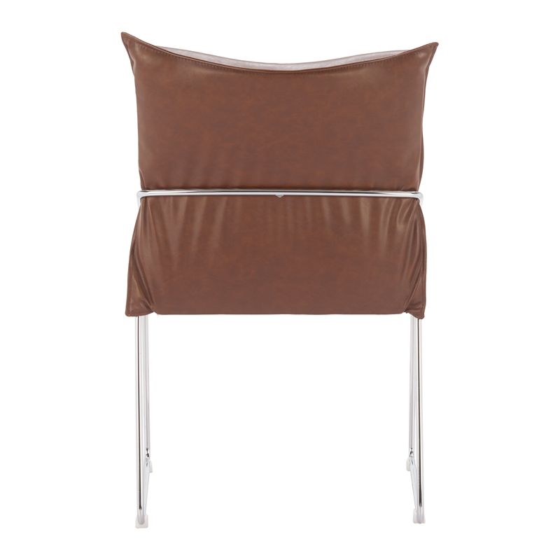 Pemberly Row Contemporary Engineered Wood Dining Chair (Set of 2) Brown