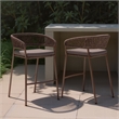 Pemberly Row Modern / Contemporary Metal Barstool (Set of 2) Brown