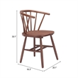 Pemberly Row Contemporary Solid Wood Dining Chair (Set of 2) Walnut