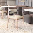 Pemberly Row Contemporary Dining Chair (Set of 2) Oyster Gray & Natural