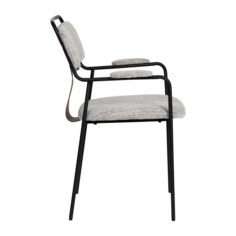 Pemberly Row Contemporary Dining Chair (Set of 2) Gray Tweed