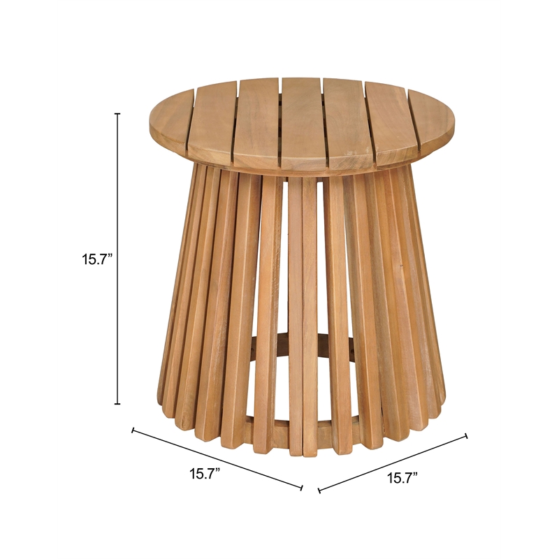 Pemberly Row Modern / Contemporary Solid Wood Side Table Natural