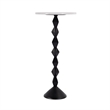Pemberly Row Set of 2 Contemporary Round Marble and Metal Side Table