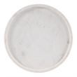 Pemberly Row Set of 2 Round Marble and Iron Side Tables in White and Black
