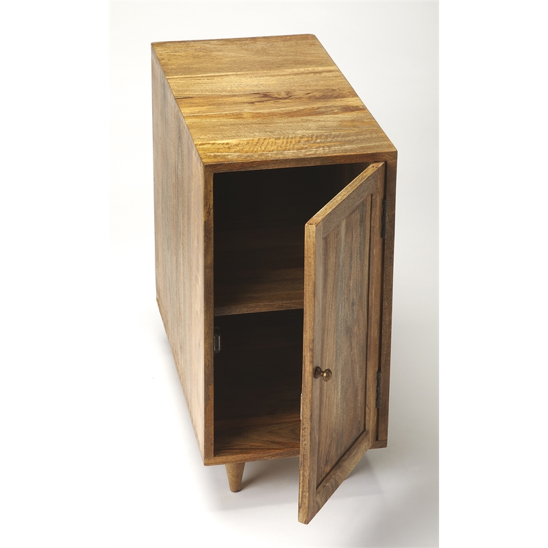 Pemberly Row Set of 2 Modern Chairside Wood Accent Chests In Brown