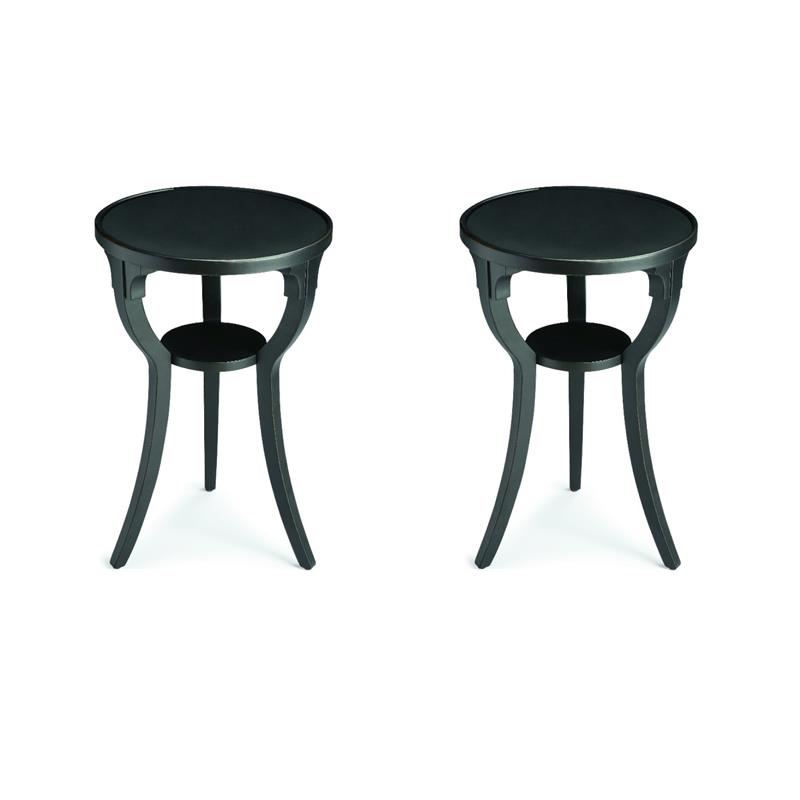 Pemberly Row Set of 2 Wood Round 15.75