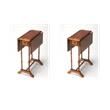 Pemberly Row Set of 2 End Tables Coffee Accent Tables Rectangle in Wood in Brown