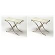 Pemberly Row Set of 2 Modern / Contemporary Marble End Tables