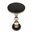 Pemberly Row Set of 2 Contemporary Granite & Acrylic Pedestal End Tables