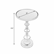 Pemberly Row Set of 2 Contemporary Granite & Acrylic Pedestal End Tables