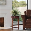 Pemberly Row Set of 2 Contemporary 1-Drawer Cherry Round Accent Tables