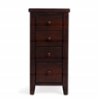 Pemberly Row Set of 2 Contemporary 4-Drawer Chairside Chest In Brown