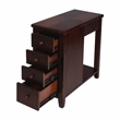 Pemberly Row Set of 2 Contemporary 4-Drawer Chairside Chest In Brown