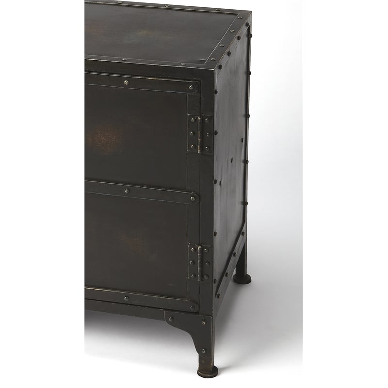Pemberly Row Set of 2 Industrial Chic Owen Side Chest In Industrial