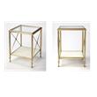 Pemberly Row Set of 2 Modern / Contemporary End Tables In Gold