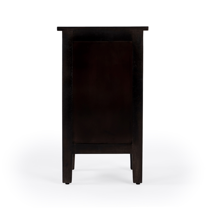 Pemberly Row Set of 2 Solid Wood Accent Tables in Dark Brown
