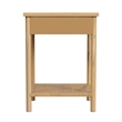 Pemberly Row Set of 2 1-Drawer Rounded Leg Wood Nightstands in Natural