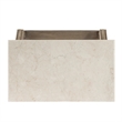 Pemberly Row Set of 2 Contemporary Marble Nightstands In Gray