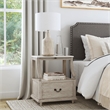Pemberly Row Set of 2 Contemporary Marble Nightstands In Gray