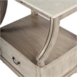 Pemberly Row Set of 2 Contemporary Marble Nightstands In Gray