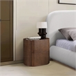 Pemberly Row Set of 5 Brown Velvet King Bed & Nighstands & Dresser & Mirror