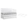 Pemberly Row Set of 2 4-in-1 Convertible Crib & Full Bed Conversion Kit in White