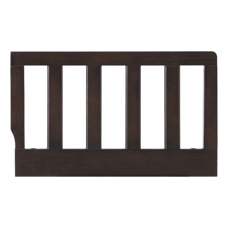 Pemberly Row Set of 3 Modern Wood Toddler Guard Rails & Bed in Espresso