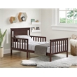 Pemberly Row Set of 3 Modern Wood Toddler Guard Rails & Bed in Espresso