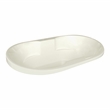 Pemberly Row 66X36 Oval Acrylic Contoured Drop-In Bath tub in Biscut