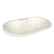Pemberly Row 66X42 Oval Acrylic Contoured Drop-In Bath tub in Biscut