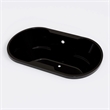 Pemberly Row 66X42 Contemporary Oval Acrylic Contoured Drop-In Bath tub in Black